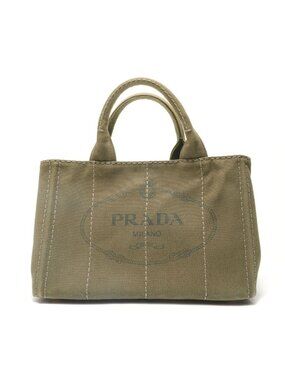 Prada Handbag Canapa Khaki